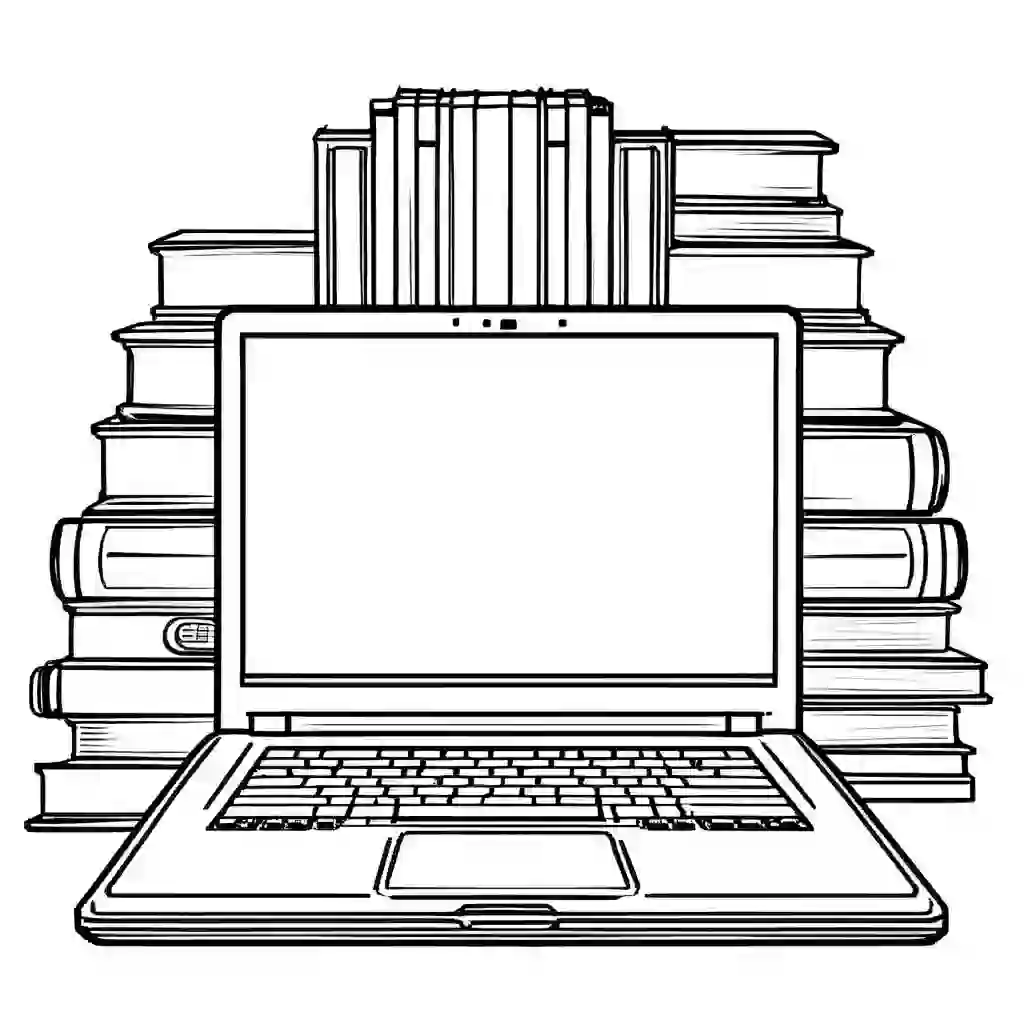 Laptops coloring pages